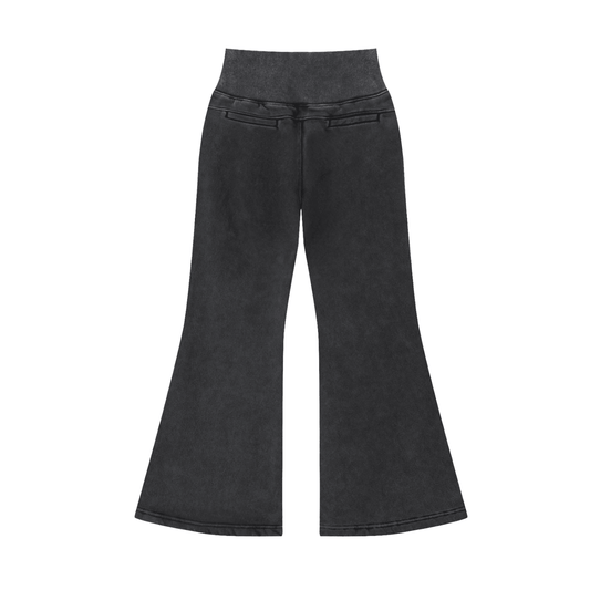 Vintage Washed Flared Fleece Pants - EDEN