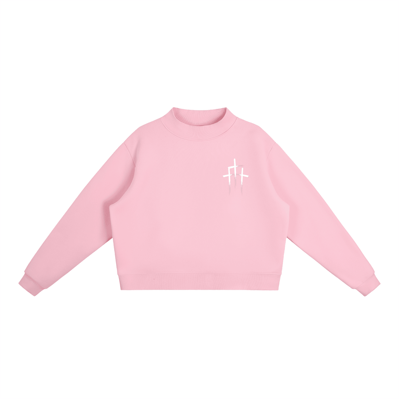Essential Fleece Mock - Neck Crew Sweatshirt - EDEN