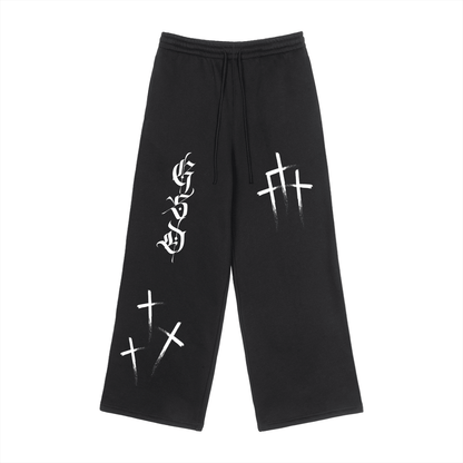 Fleece Drawstring Straight - Leg Sweatpants - EDEN