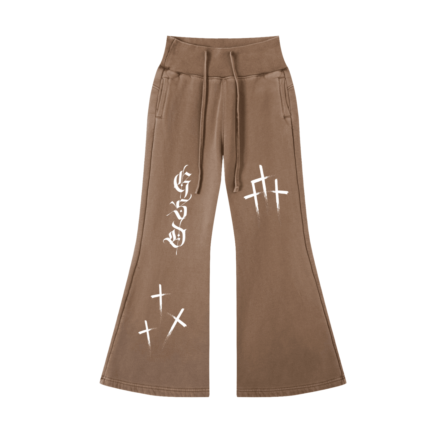 Vintage Washed Flared Fleece Pants - EDEN